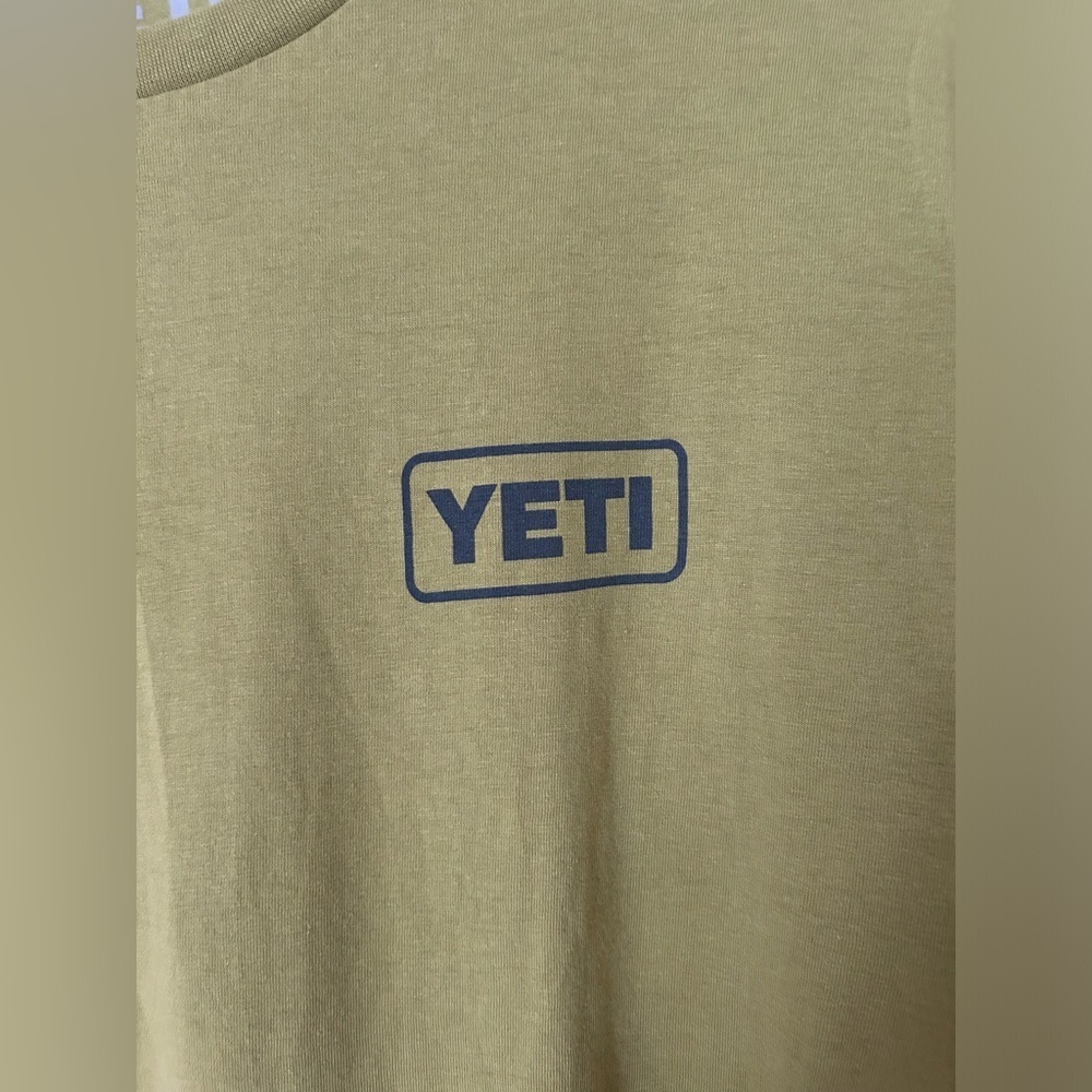 YETI BUILT FOR THE WILD SHORT SLEEVE T-SHIRT Green Size Medium - Picture 4 of 9